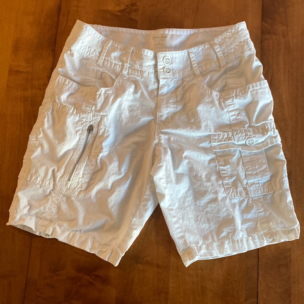 Women’s Calvin Klein Quick Dry White Cargo Shorts